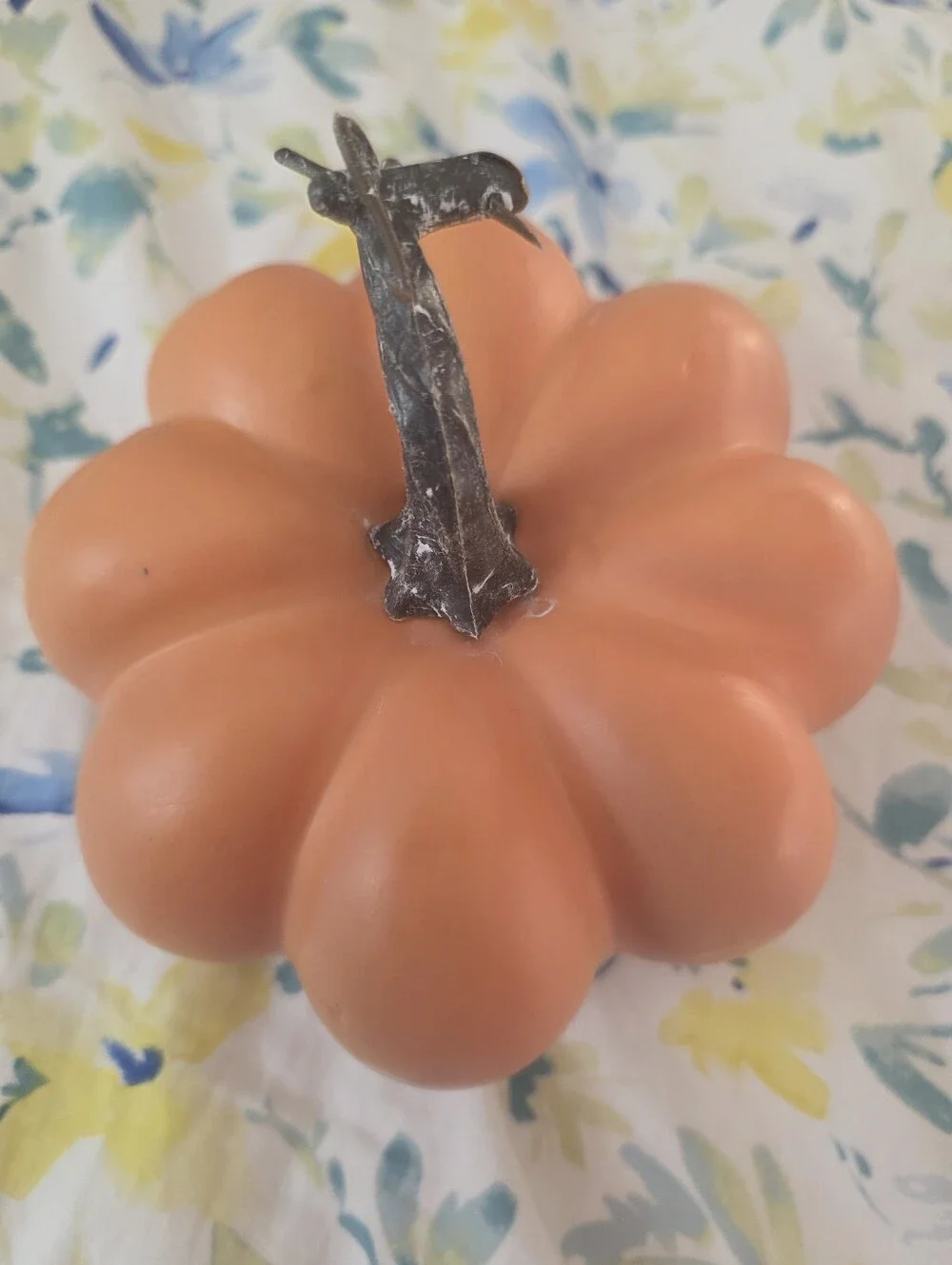 Matte Orange & Brown Stem Fall & Halloween Plastic Pumpkin Decoration